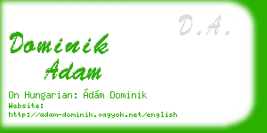 dominik adam business card